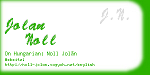 jolan noll business card